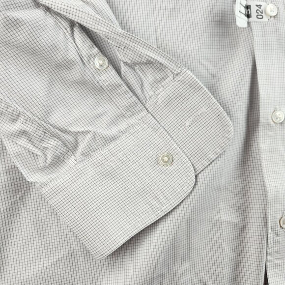 Gitman Bros 16.5 34 USA Made Button Up Shirt Blue White Check Cotton Louisville - Picture 3 of 16